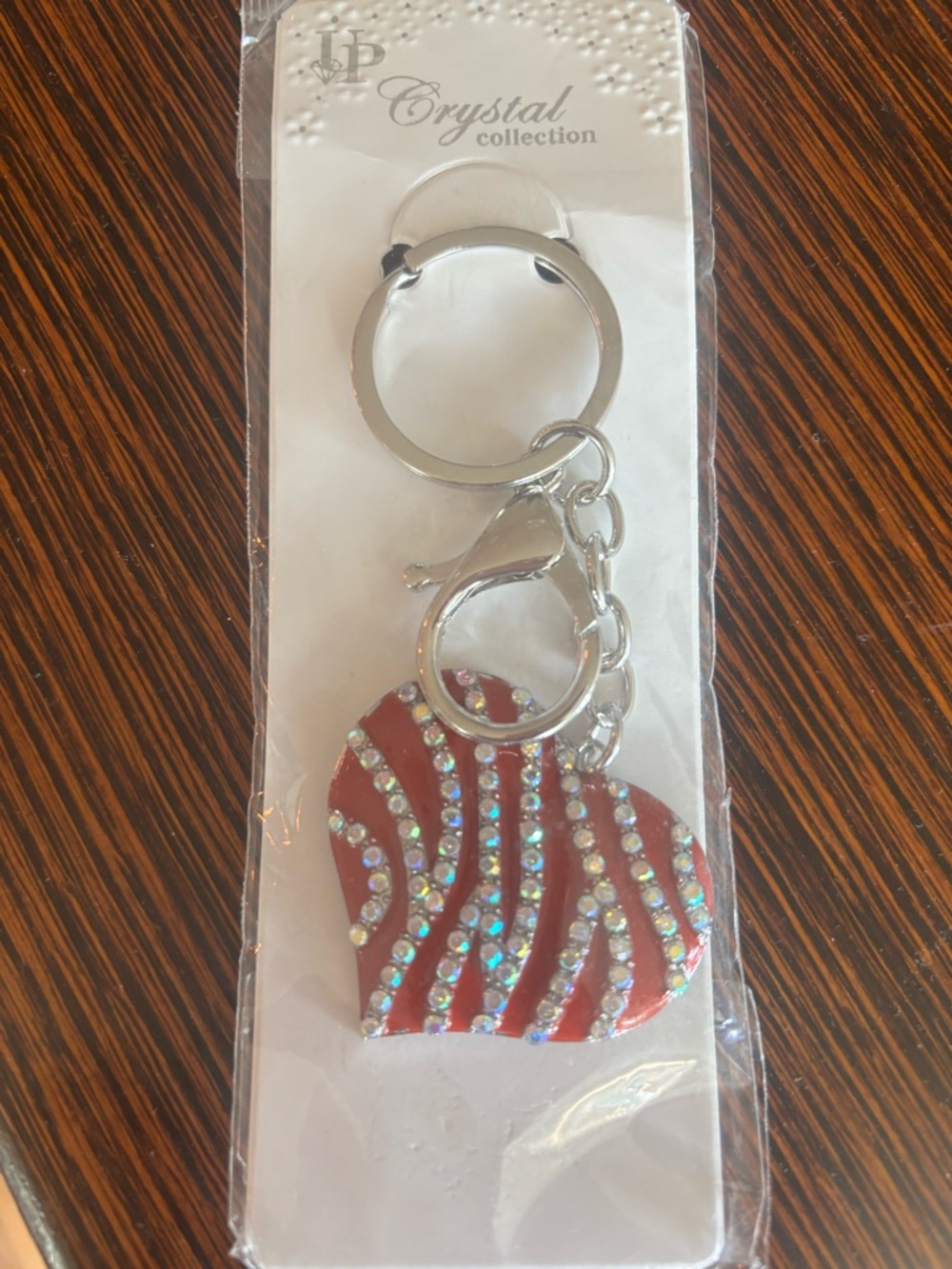Red Crystal Heart Keychain - Picture 3 of 3